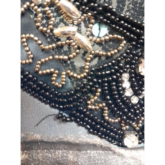 Cache Luxe Embellished Chiffon Silk Dress Baby Doll Fairy Princess Sz 2 Seafoam - Picture 12 of 16